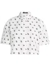 Karl Lagerfeld Ikon Cropped Shirt In White