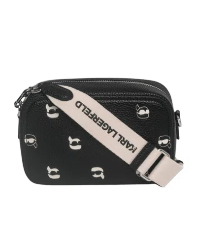 Karl Lagerfeld Ikon Cross Body Bag In Black