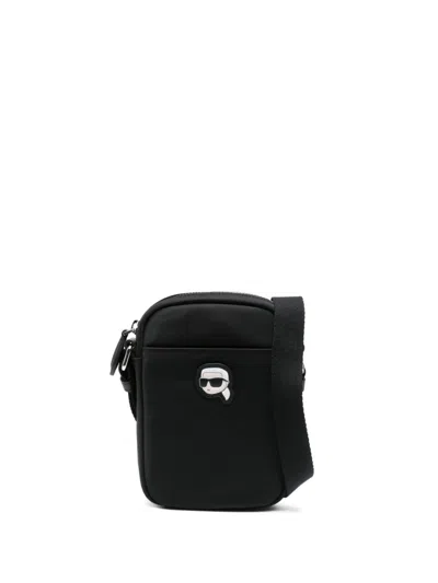 Karl Lagerfeld Ikon Cross Body Bag In Black