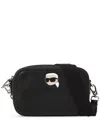 Karl Lagerfeld K/ikonik 2.0 Leather Crossbody Bag In Black