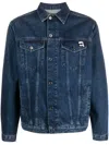 Karl Lagerfeld Logo-patch Denim Jacket In Blue