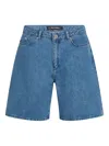 Karl Lagerfeld Ikon Denim Shorts In Blue