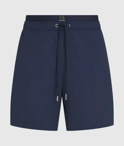 Karl Lagerfeld Ikon Double-waist Medium Boardshorts In Blue