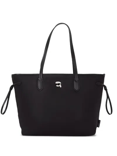 Karl Lagerfeld Ikon Tote Bag Mit Kordelzug In Black