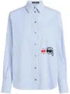 Karl Lagerfeld Ikon Duo Print Shirt In Blue