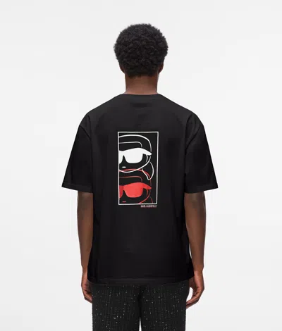 Karl Lagerfeld Ikon Fusion T-shirt In Black