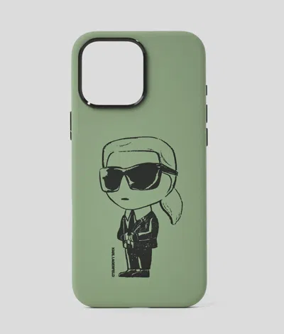 Karl Lagerfeld Ikon Graffiti Iphone 16 Pro Max Case In Green