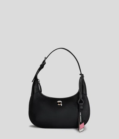 Karl Lagerfeld Ikon Grainy Shoulder Bag In Black