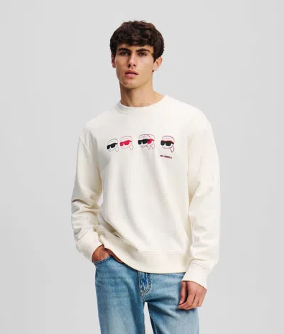 Karl Lagerfeld Ikon Graphic Sweatshirt In White