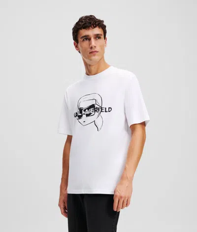 Karl Lagerfeld Ikon Graphic T-shirt In White