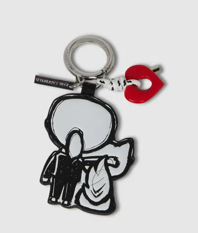 Karl Lagerfeld Ikon Hearts Keychain In Black