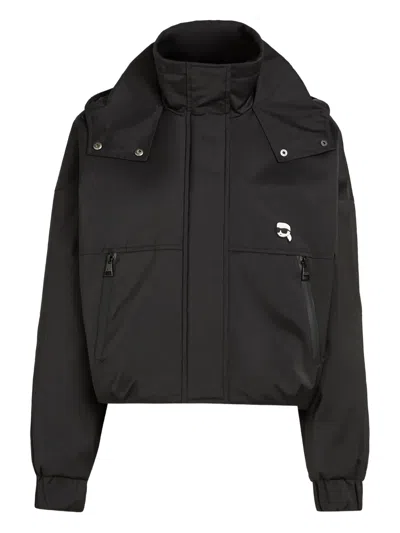 Karl Lagerfeld Ikon Hooded Jacket In Black