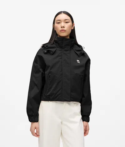 Karl Lagerfeld Ikon Hooded Jacket In Black