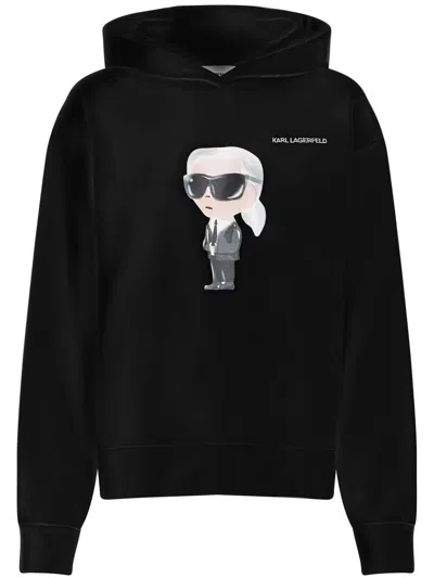 Karl Lagerfeld Ikon Hoodie In Black