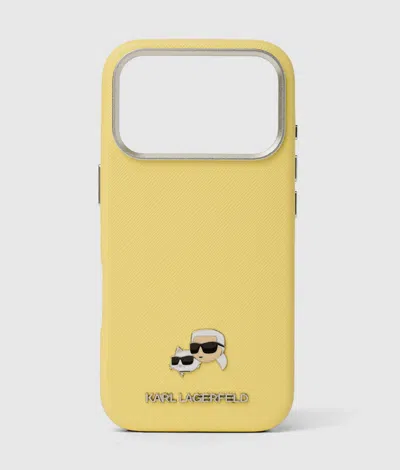 Karl Lagerfeld Ikon Iphone 17 Pro Max Case In Yellow