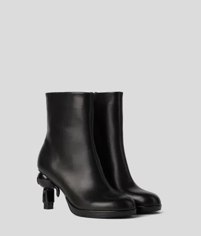 Karl Lagerfeld Ikon Island Heeled Boots In Black