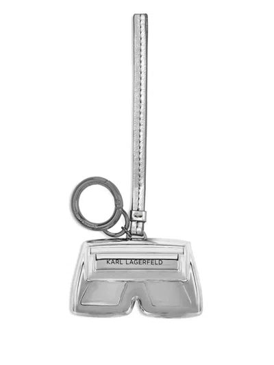 Karl Lagerfeld Ikon K Clutch Charm In Silver