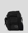 Karl Lagerfeld Patch-logo Messenger Bag In Black