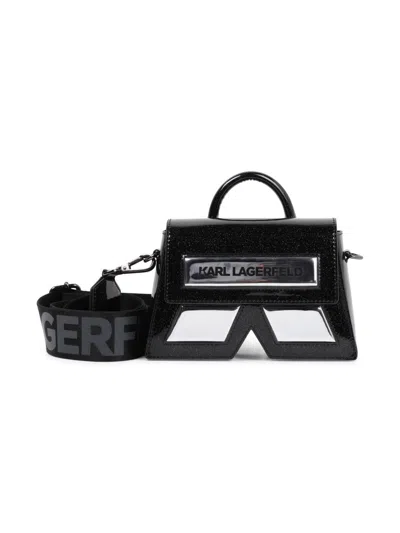 Karl Lagerfeld Kids' Ikon K Tote Bag In Black