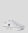 Karl Lagerfeld Kampus Max Fft Ikonic Karl-motif Sneakers In White