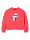 Karl Lagerfeld Ikon Karl & Choupette Sweatshirt In Red