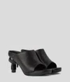 Karl Lagerfeld Ikon Kitten Heeled Sandals In Black
