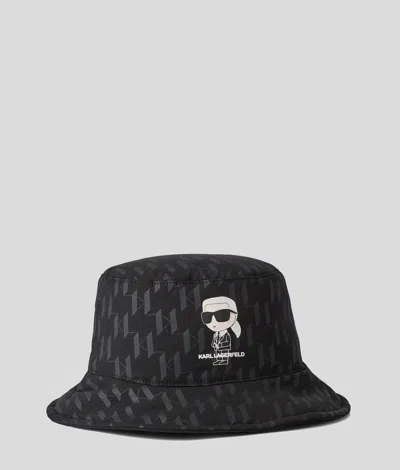 Karl Lagerfeld Ikon Kl Monogram Kids Bucket Hat