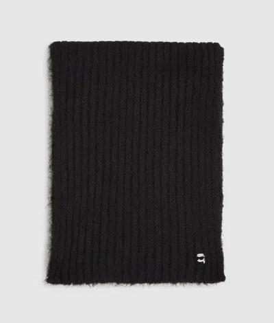 Karl Lagerfeld Ikon Knit Scarf In Black