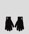 Karl Lagerfeld Ikon Knitted Gloves In Black