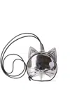 Karl Lagerfeld Ikon Le Chat Cross Body Bag In Silver