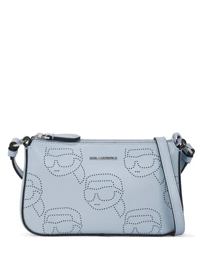 Karl Lagerfeld Ikon Light Blue Calf Leather Bag