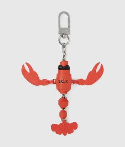 Karl Lagerfeld Ikon Lobster Keychain In Red