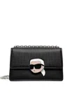 Karl Lagerfeld Ikon Lock Shoulder Bag In Black