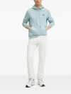 Karl Lagerfeld Ikon Logo-patch Hoodie In Blue