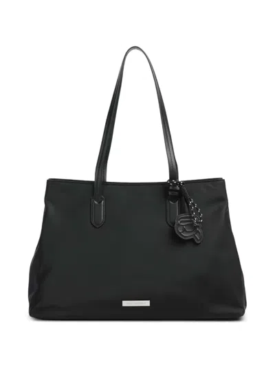 Karl Lagerfeld Ikon Logo-detail Shoulder Bag In Black