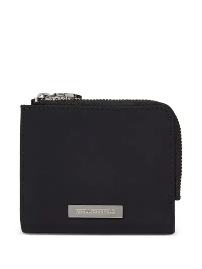 Karl Lagerfeld Ikon Logo-plaque Wallet In Red