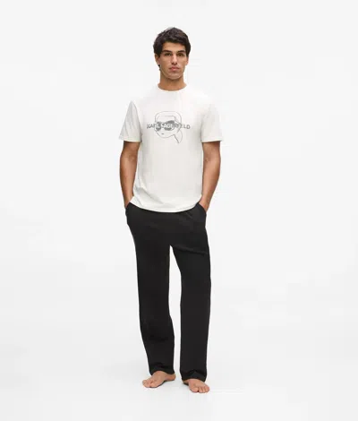 Karl Lagerfeld Ikon Long Pajama Set In Multi