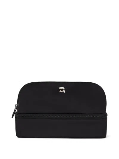 Karl Lagerfeld Ikon Makeup Bag In Black