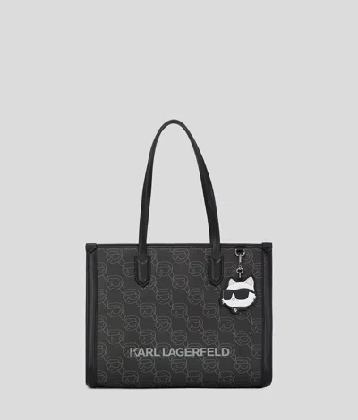 Karl Lagerfeld Ikon Medium Tote Bag In Black