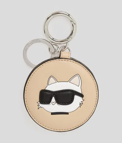 Karl Lagerfeld Ikon Mirror Keychain In Sand