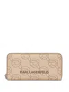 Karl Lagerfeld Ikon Mono Cc Wallet In Neutrals