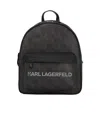 Karl Lagerfeld Ikon Monogram Backpack In Black
