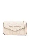 Karl Lagerfeld Ikon Monogram Crossbody Bag In Neutrals