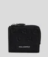 Karl Lagerfeld Ikon Monogram Kleines Portemonnaie In Black