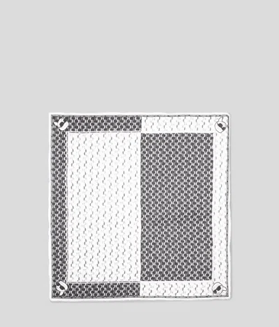 Karl Lagerfeld Ikon Monogram Scarf In White