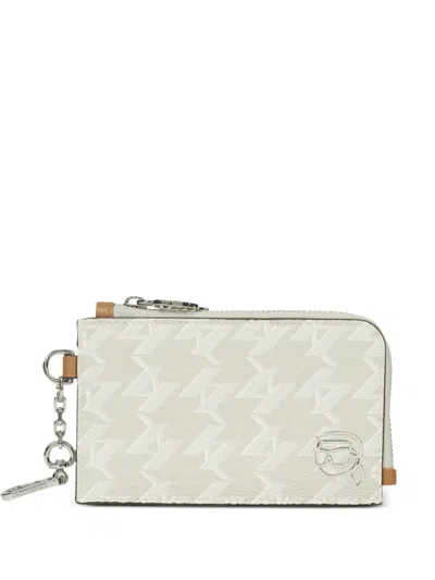 Karl Lagerfeld Ikon Monogram Wallet In Neutral