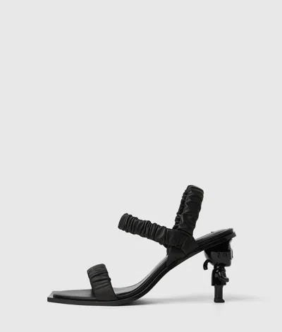 Karl Lagerfeld Ikon Nft Heeled Slingbacks In Black