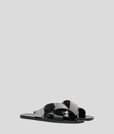 Karl Lagerfeld Ikon Nft Jelly Rhinestone Slippers