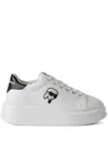 Karl Lagerfeld Ikon Nft Kapri Leather Sneakers In White
