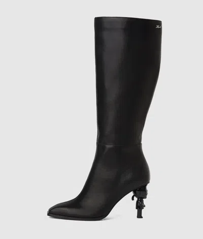 Karl Lagerfeld Ikon Nft Tall Boots In Black